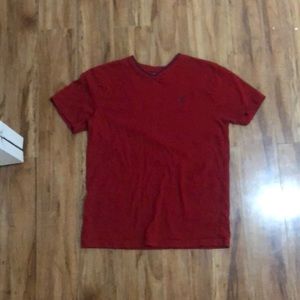 Red polo shirt
